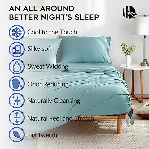 YnM 100 Percent Bamboo Pillowcase 2 Pack, Standard/Double(50cmx70cm), Green, 50cm*70cm - Image 3