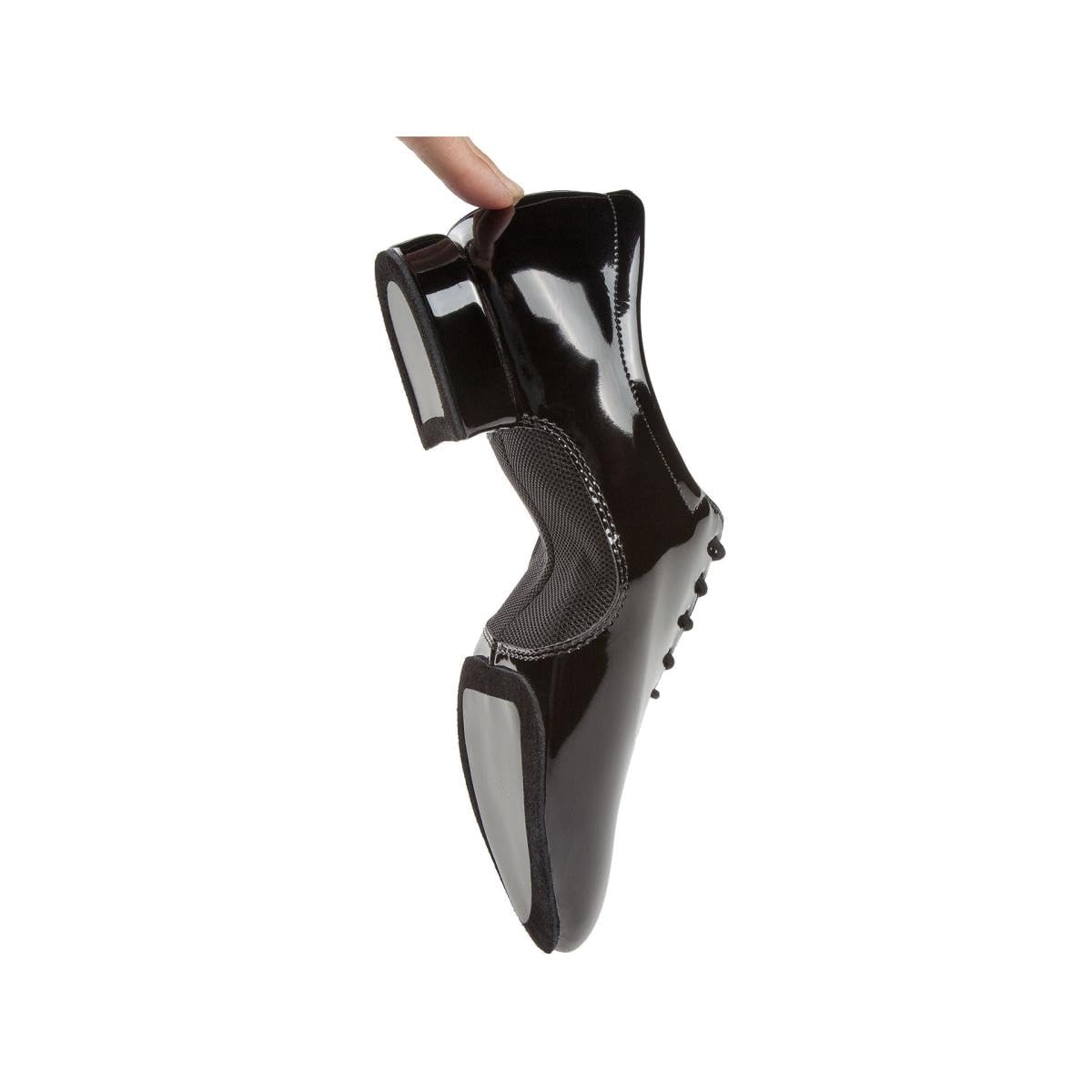 Diamant Herren Tanzschuhe 163-122-585 by Domen Krapez - Lack/Mesh Schwarz - Geteilte VarioSpin Hybid Sohle - 2 cm Standard Absatz - Made in Germany