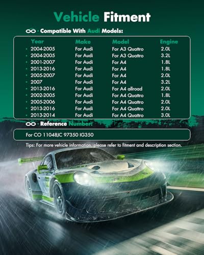 Image of SCITOO AC Compressor for Audi A3 Quattro 2.0L 3.2L 2004-2005 | Fast Cooling, Ultra Low Noise (≤72 dB)Air Conditioner Compressor with Clutch, Easy Installation, 97350 IG350