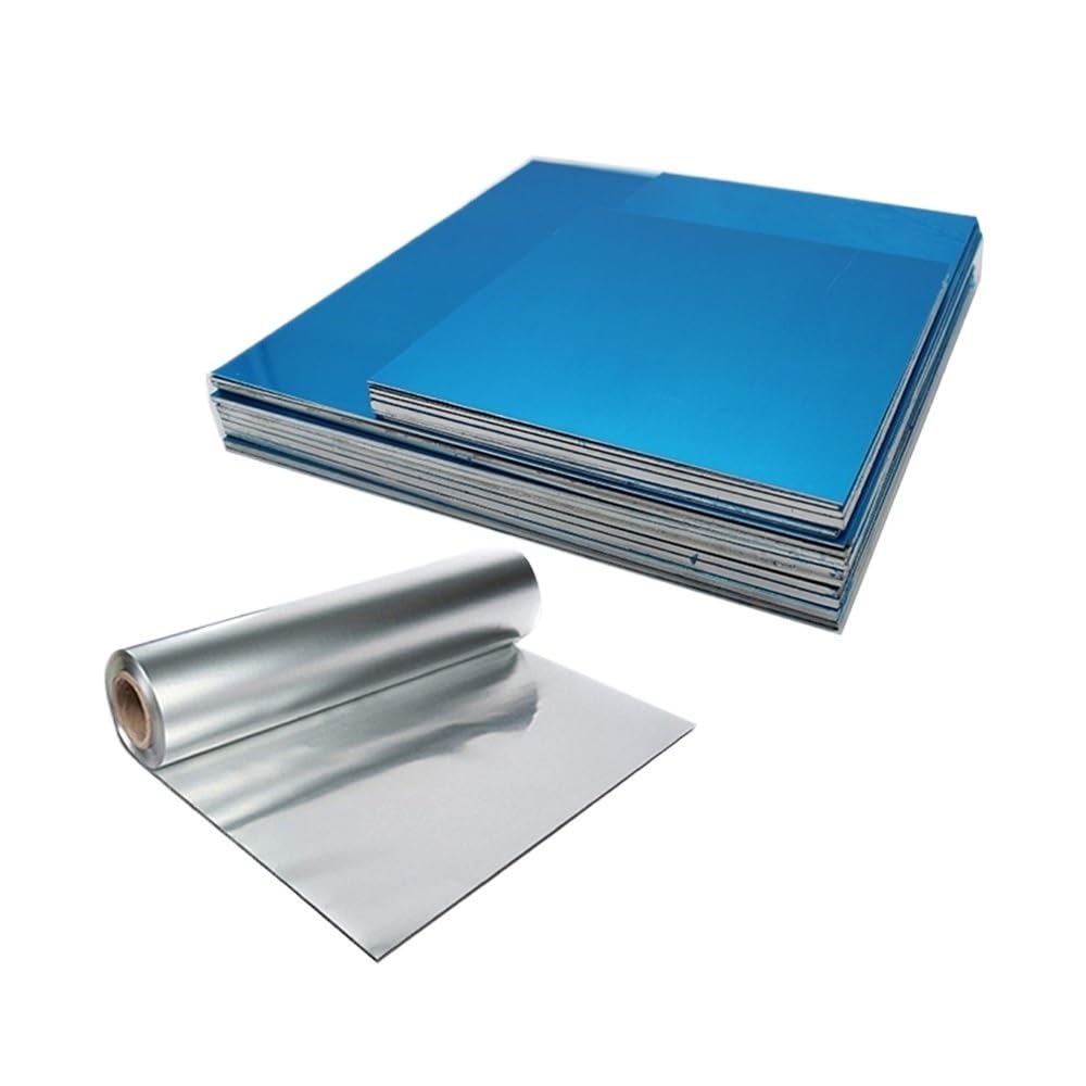 Accessorio in metallo Lamiera di alluminio, lastra sottile in 1060, spessore 0,05-3 mm, foglio liscio in metallo 1 pz(0.8X300X300mm)