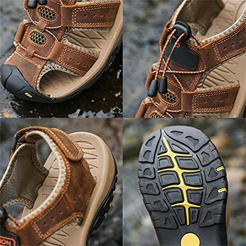 Black Hiking Sandals for Men Fashion Close Toe Summer Sandal Casual Lightweight Footwear Fishing Travel Shoes4