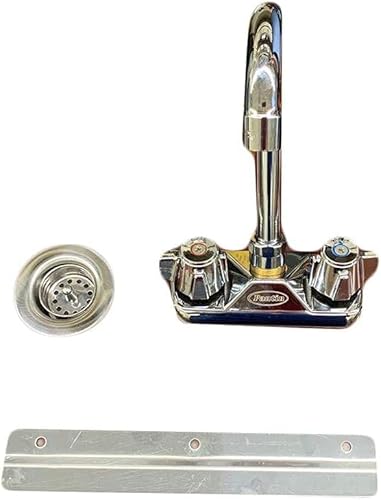 17"L X 16"W Stainless Steel Commercial Wall Mounted Hand Sink With Gooseneck Faucet For Restaurant, Bar, Cafe, Salon & Spa, Home - 16 Gauge (Nsf Listed) #TOP2