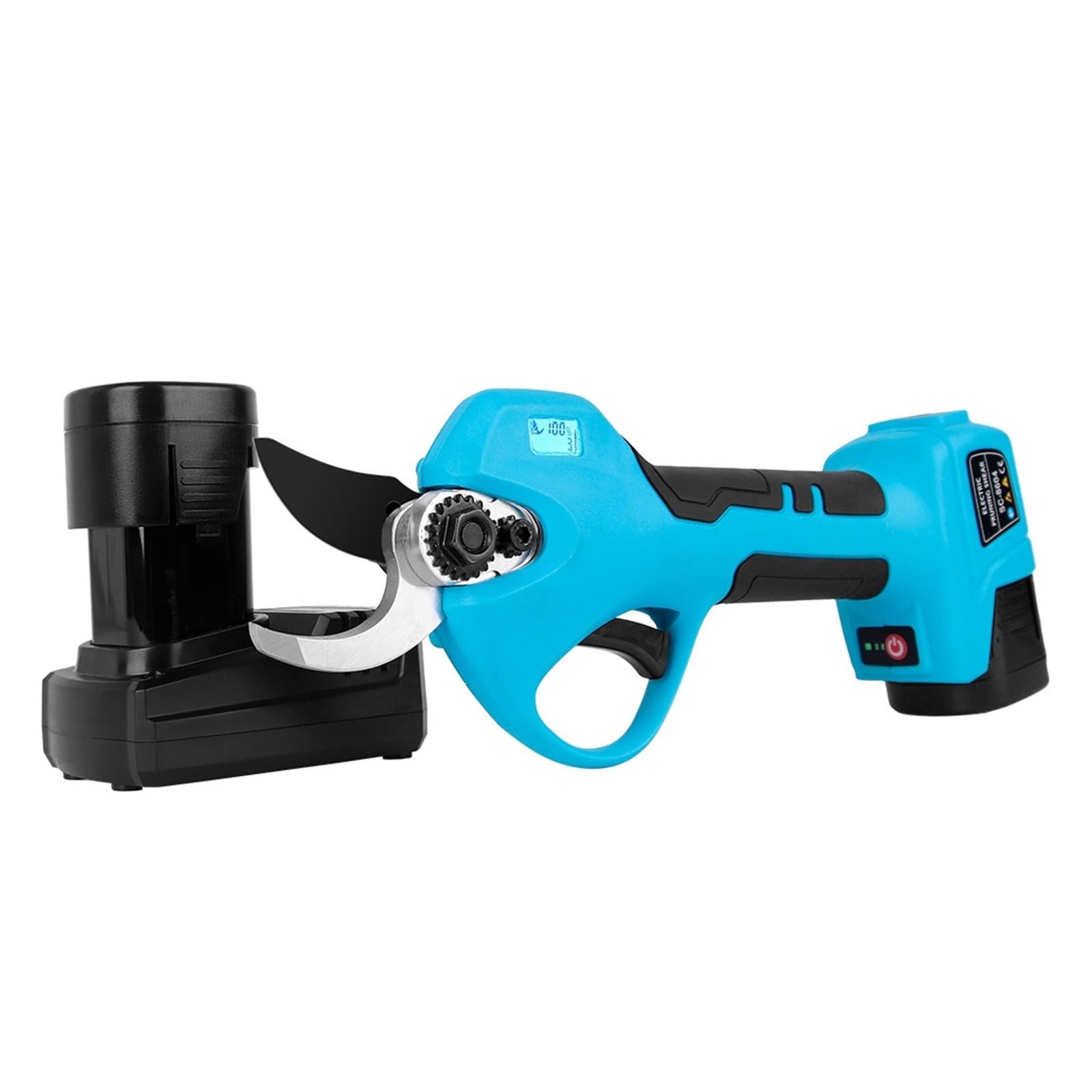 Tijeras de podar eléctricas con pantalla de potencia, 16,8 V, con 2 baterías, cortador eléctrico de ramas de frutas for árboles frutales de 35mm,Serie profesional