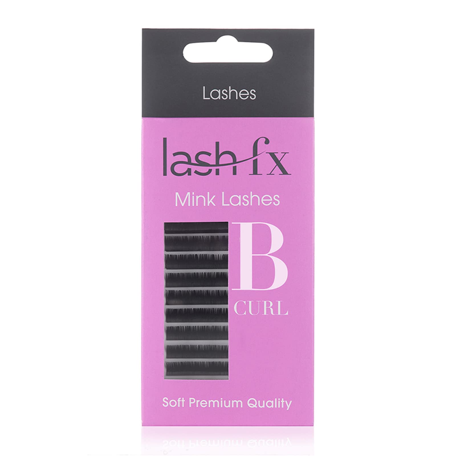 Lash FX Mink Lashes – B Curl, Thick (0.15mm), 9mm. Professional Quality Eyelash Extensions for Stunning Results