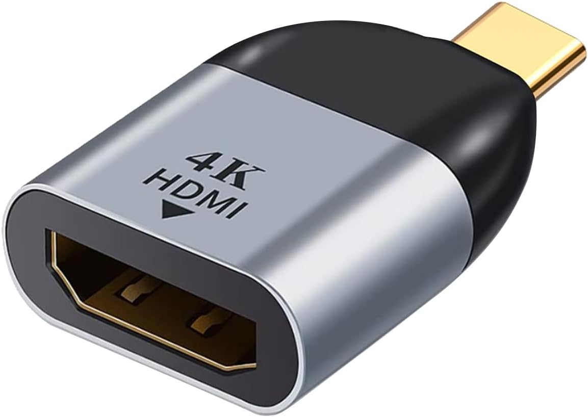 Herfair USB C to HDMI Adapter, USB Type-C Male to 4K HDMI Female Converter Connector Compatible with MacBook Pro/Air, iPad Pro, Pixelbook, Dell XPS, Galaxy S8/S9, All DP Alt Mode USB-C Enabled Devices