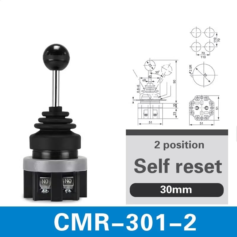 Interrupteur à levier 30 mm avec ressort de rappel rapide pour commande momentanée fiable