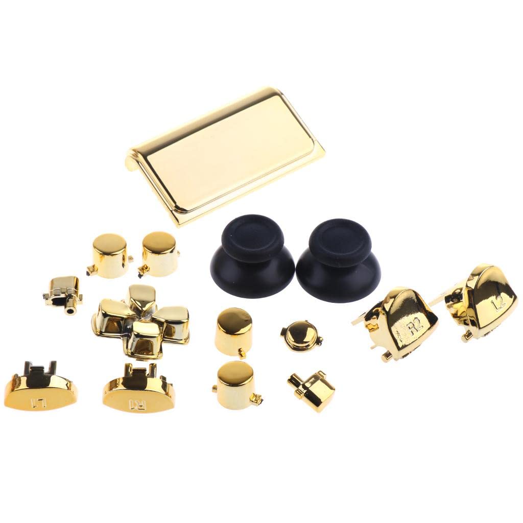 MERISHOPP® Full Buttons Set Replacement Parts Chrome Triggers For S.O.N.Y Ps 4 Controller Gold (B0D2RBDYNS) Amazon Price History, Amazon Price Tracker