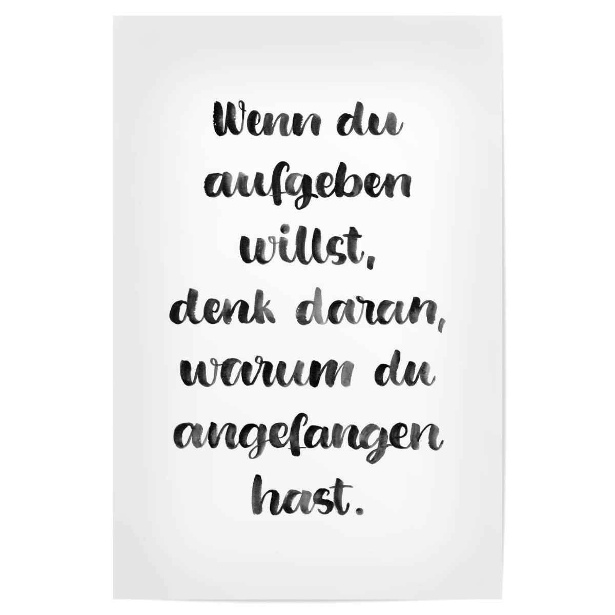 Poster „Hi“ In Rosarot – 45x30 Cm, Hochwertiger Kunstdruck Auf Fotopapier 233 G/m²