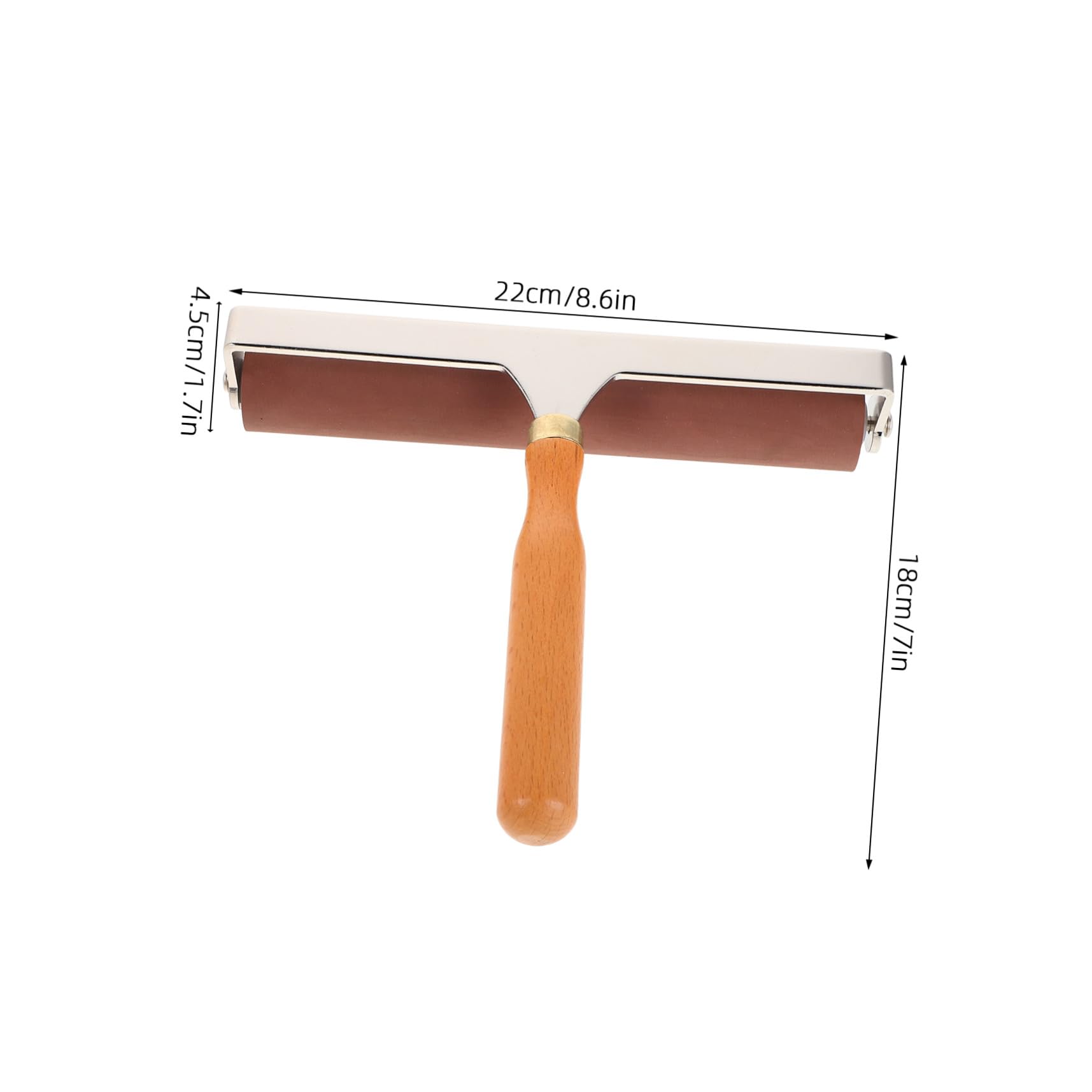 Rodillo de Goma para Manualidades con Mango de Madera Rodillo de Impresión para Estampado Pintura y Aplicación de Pegamento Herramienta Multiusos para Artistas y Trabajos Madera