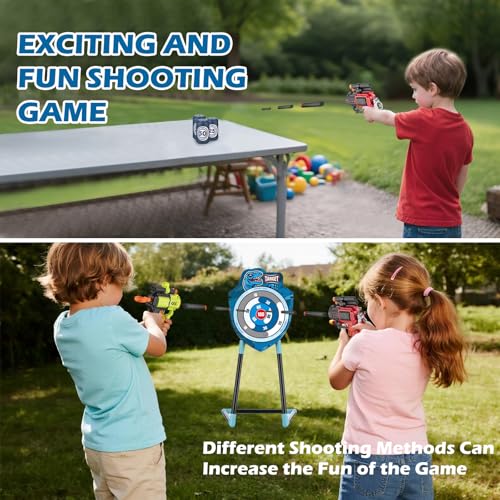 Kit de tir à l'arc LED enfants avec cible debout jeu de sport bleu et vert