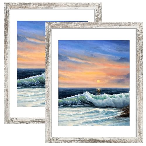 Image of LUCKYLIFE 18x24 Frame in Distressed White, Gallery Frame for Wall Mounting, 2 Pack