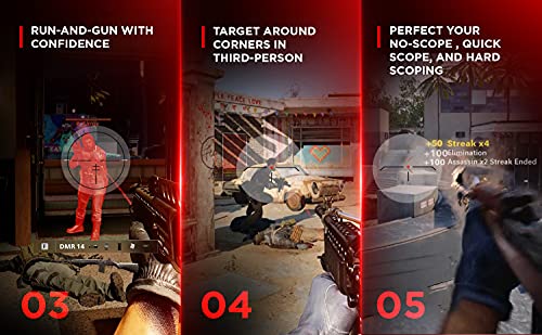 Image of HipShotDot D-Series Milspec Pack - Reusable Transparent Aim Sight Assist TV Decals - Gaming Television or Monitor Decal for FPS Video Games Compatible with PC, Xbox & PlayStation (1.5 Red)