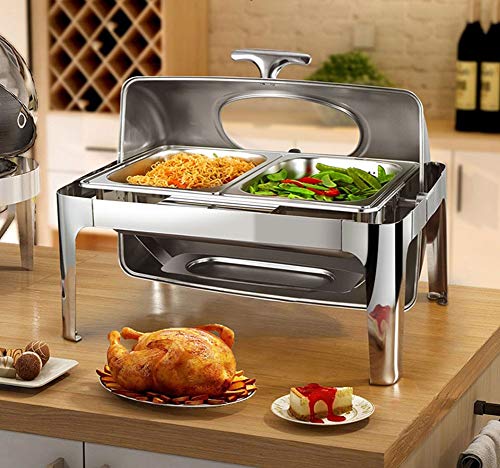 Warmhalteplatte, Speisewärmer Buffet, 9L, Wärmebehälter Buffetwärmer aus Edelstah mit GN Behälter und Wärmeplatte… – Bild 6