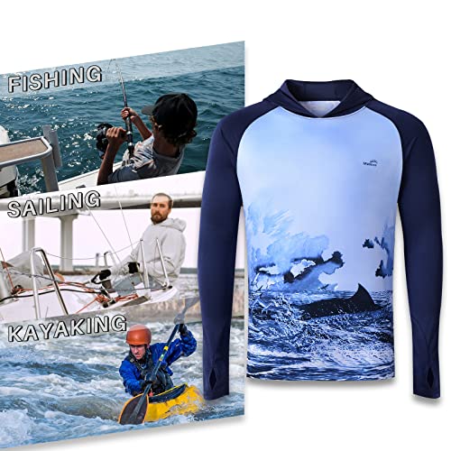 Image of Fishing Shirt for Men UPF 50+ UV Sun Protection Hoodie Long Sleeve Rash Guard Hiking Swim T Shirts (Flag Fish,XL)