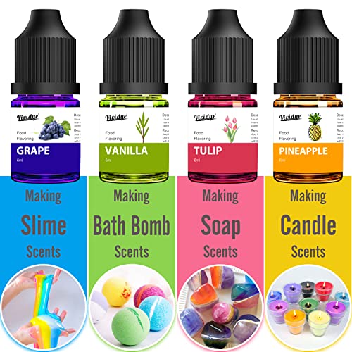 Food Flavoring Oil, Lip Gloss Flavor Oil - 30 Pack Concentrated Food Flavor Oil Extracts for Baking, Cooking, Candy, Beverages - Water & Oil Soluble Flavoring Oil for Lip Balm, Slime and Soap Making