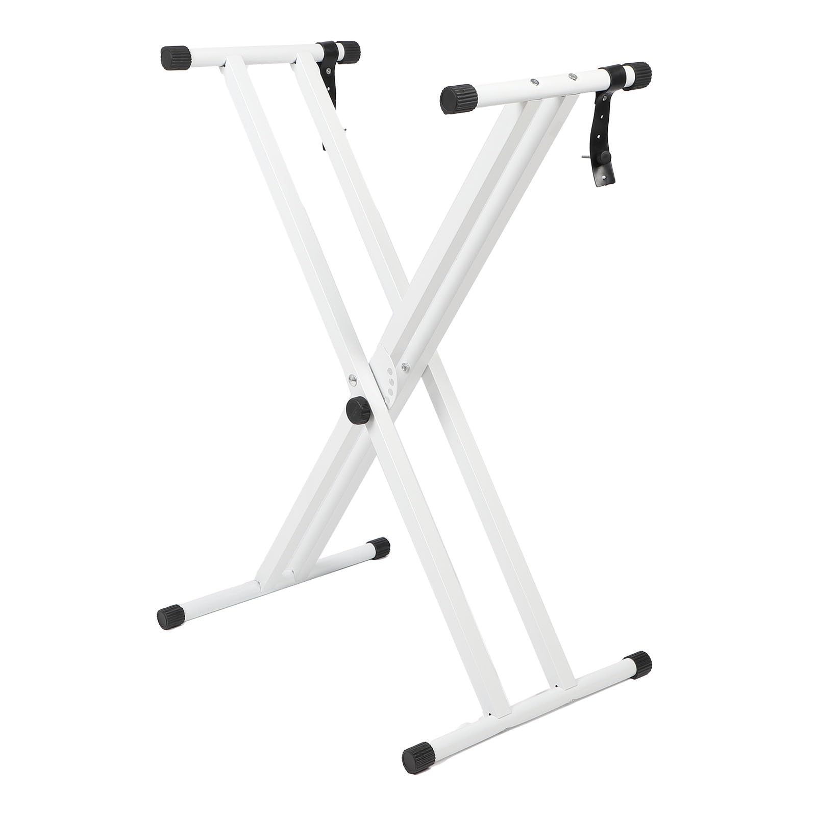 Supporto per Tastiera Double X Resistente con Cinghie di Bloccaggio e Cappelli Antiscivolo per Pianoforte Elettronico da 54-88 Tasti