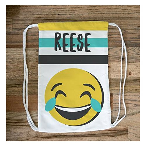 Emoji Drawstring Bag Pack Cinch Bag - Personalized Emoji Beach Bag Pack Rucksack for Girls, Emoji Gifts, Kids Swim Bag, Pool Bag, Emoji Drawstring Backpack for Girls, Emoji Tote Bag and Duffle Bag