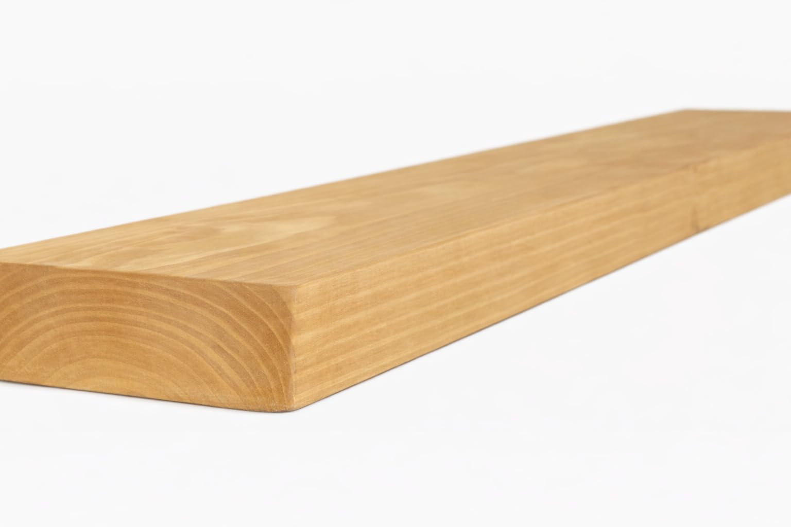 Rustic Floating Shelf, Solid Pine, 6 x 2 inches (Golden Pine, 110 cm)