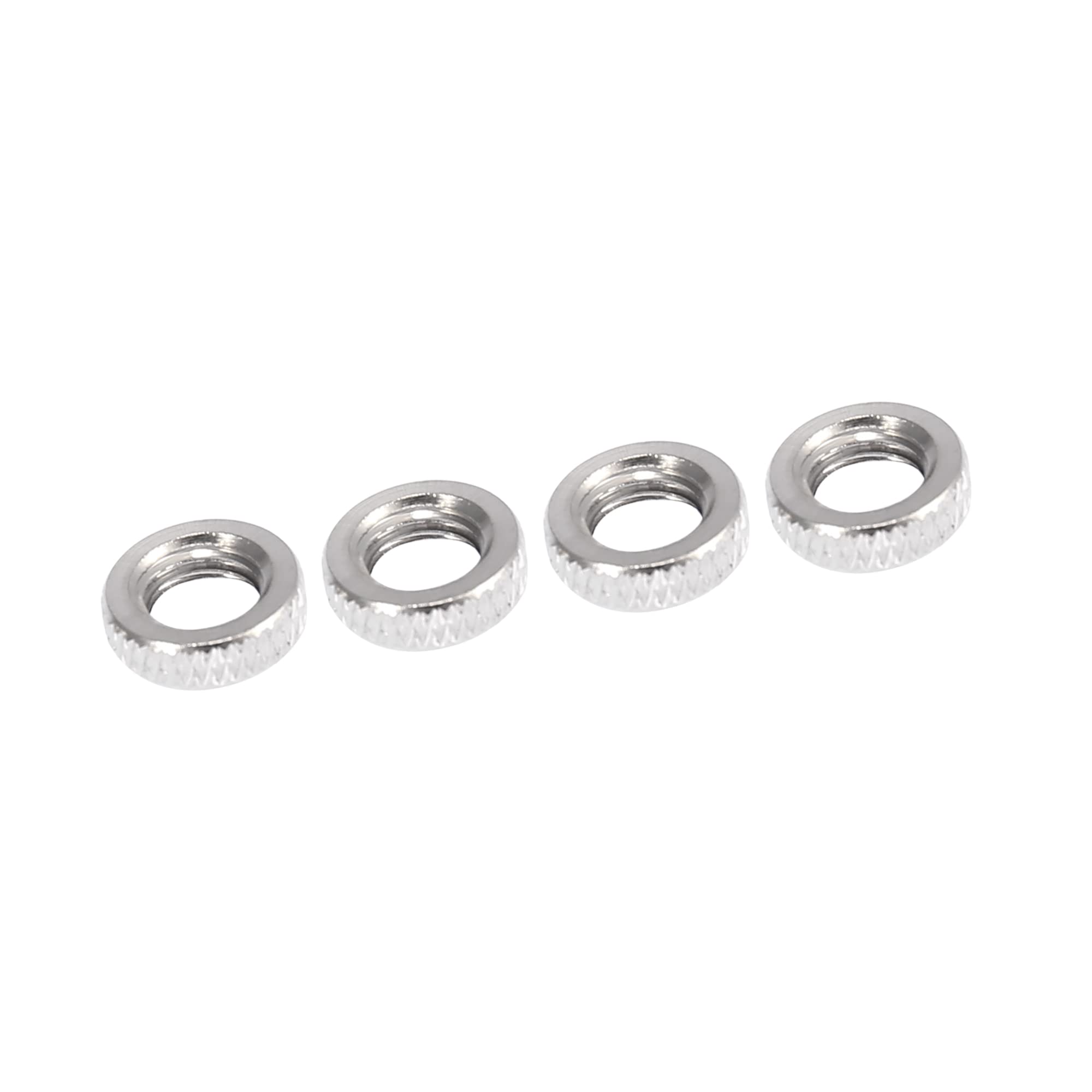 A ABSOPRO Bicicletta Francese Tipo Valvola Adattatore Dado Rondella Tono Argento (4Set)