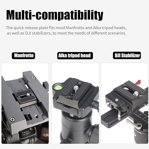 Image of Hersmay Arca Swiss Quick Release Plate for DJI Ronin RS2 RSC2 RS3 RS3PRO RS3mini Plate Gimbal Stabilizer Accessories Compatible with Manfrotto Tripod Plate