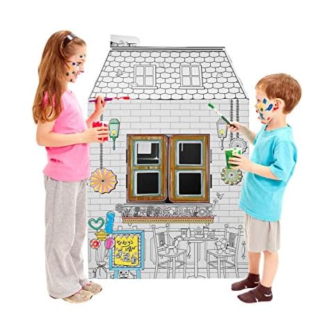 Ricco Kids 3D Cardboard Playhouse for Craft Colouring and Pretended Play (My Sweet Shop) Cover