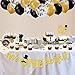 Mr Onederful 1st Birthday Decorations Kit Mr Wonderful Dapper Themed Cake Topper Banner Black & Gold Confetti Balloons for Little Man Baby Shower Bow Tie Cake Smash New Years Baby Boy First Birthday P