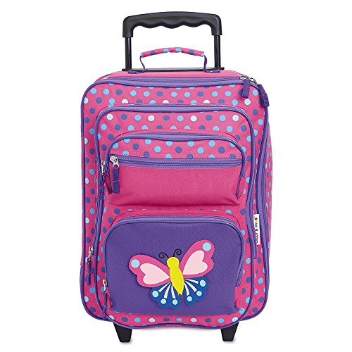 Personalized Rolling Luggage for Kids â€“ 3-D Butterfly Design, 5â€ x 12" x 20"H, By Lillian Vernon