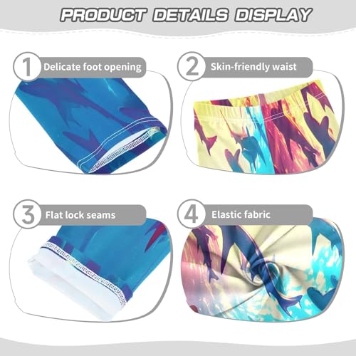 Toddler Girls Leggings Printed Yoga Pants Leggings Colorful Underwater Sharks for Kids3