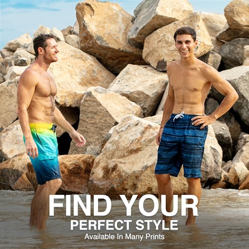 Image of Kanu Surf Men's Big Viper Extended Size Stripe Swim Trunk