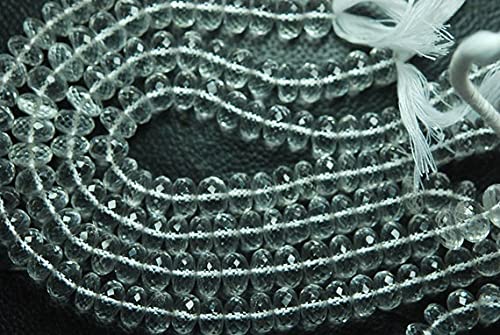 Rondelles cristal de roche facetté 9-10mm LKBEADS perles naturelles 240 Cts