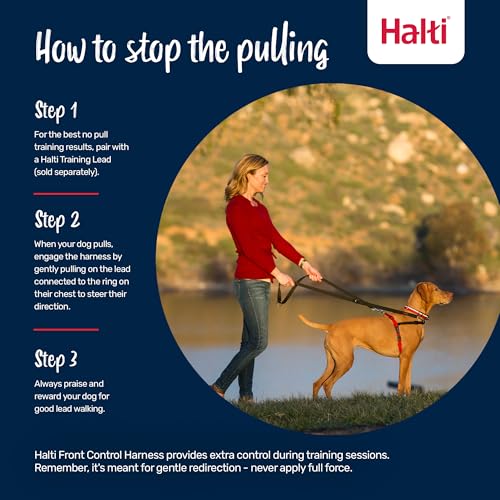 Image of Halti Front Control Harness - Stop Your Dog Pulling on the Leash. Adjustable, Lightweight and Easy to Use. Anti-Pull Dog Training Harness for Medium Dogs (Size M) | Dog Harness to Stop Pulling on the Leash | Anti-Pull Training Aid | Front Leading No Pull Harness for Medium Dogs