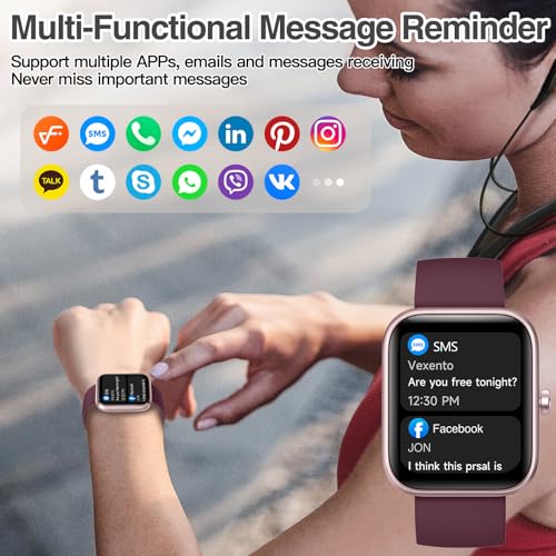 Image of Smart Watch for Women Men with Bluetooth Call, Alexa Built-in Smartwatch, 1.83 inchDIY Dial Fitness Watch with Sleep Heart Rate Monitor, 110+ Sport Modes, IP68 Waterproof Watch Compatible with Android iOS