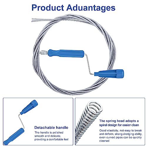 Abflussreiniger spirale Spirale abfluss rohrreinigung 6m x 5mm Abflussspirale Rohrreiniger spirale Küche spülbecken kanal reinigungshaken Spirale zur rohrreinigung with Drill Tip Drain Snake