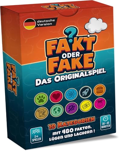 Fakt oder Fake – Lustiges Kartenspiel für Erwachsene & Familie | Quiz...