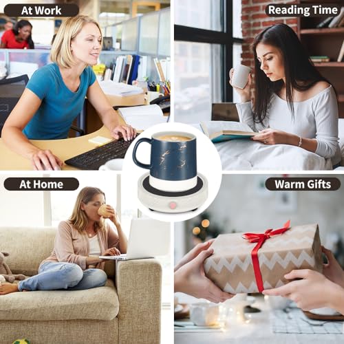 Electric Desk Mug Warmer with Auto Shut Off and Timer for Coffee, Tea, and More