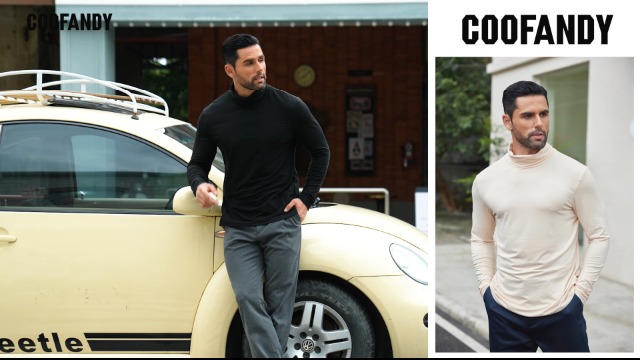 Maglia A Collo Alto Uomo COOFANDY - Termica, Aderente, In Poliestere Ed Elastan, Per Autunno E Inverno - Foto 9