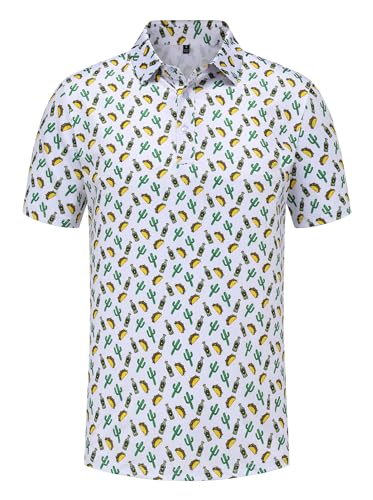 Golf Shirts for Men Short Sleeve Performance Moisture Wicking Dry Fit Funny Golf Polo Shirts for Men2