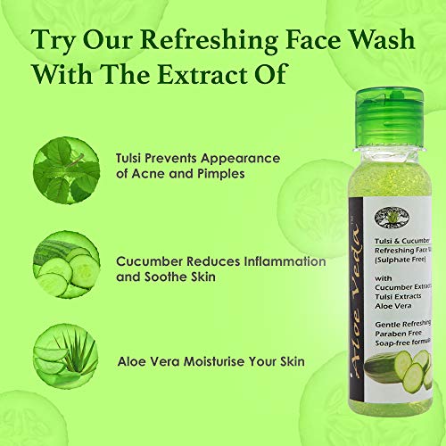 Image of Aloe Veda Tulsi & Cucumber Sulphate Free Herbal Refreshing Face Cleanser 100 ml