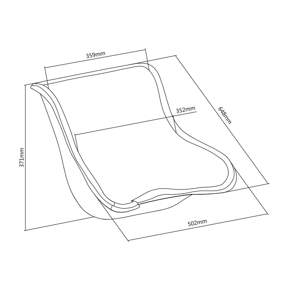 NitroKart Bucket seat - Siège baquet Karting Professionnel en Fibre de verre (Taille M/L)