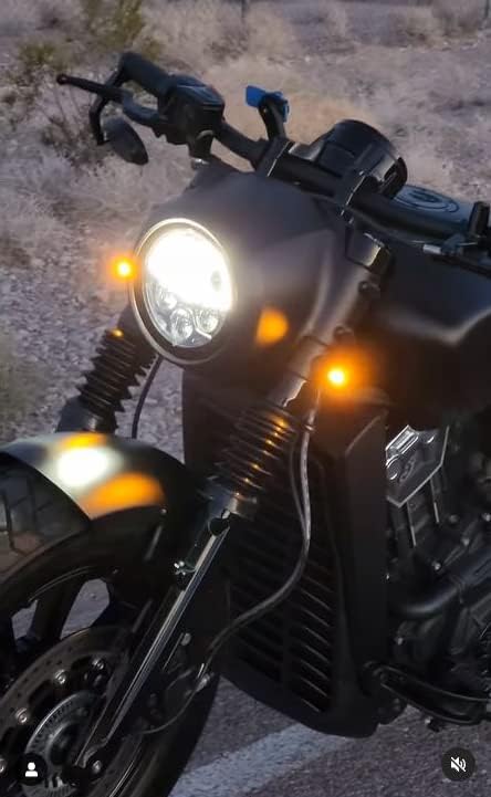 Miniatura 5 de Señales de giro LED Micron para Indian ScoutScout Bobber (solo ámbar)