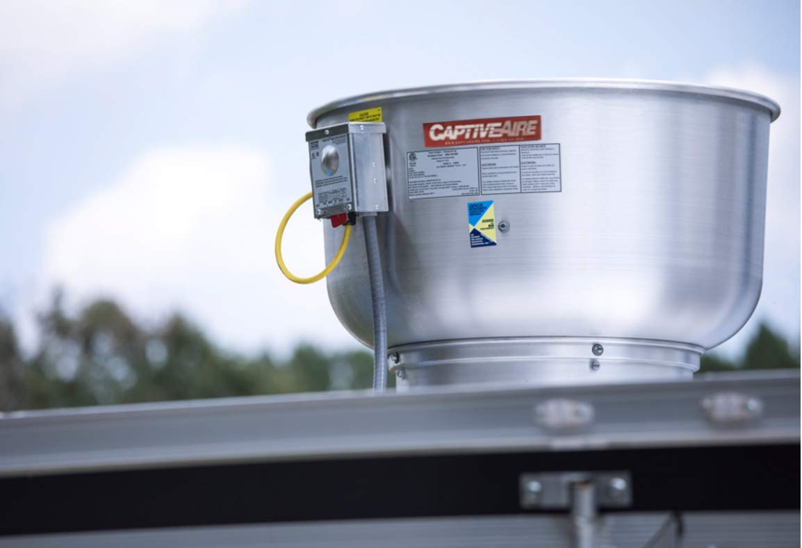 Low Profile Grease Rated Food Truck Exhaust Fan High Speed Direct