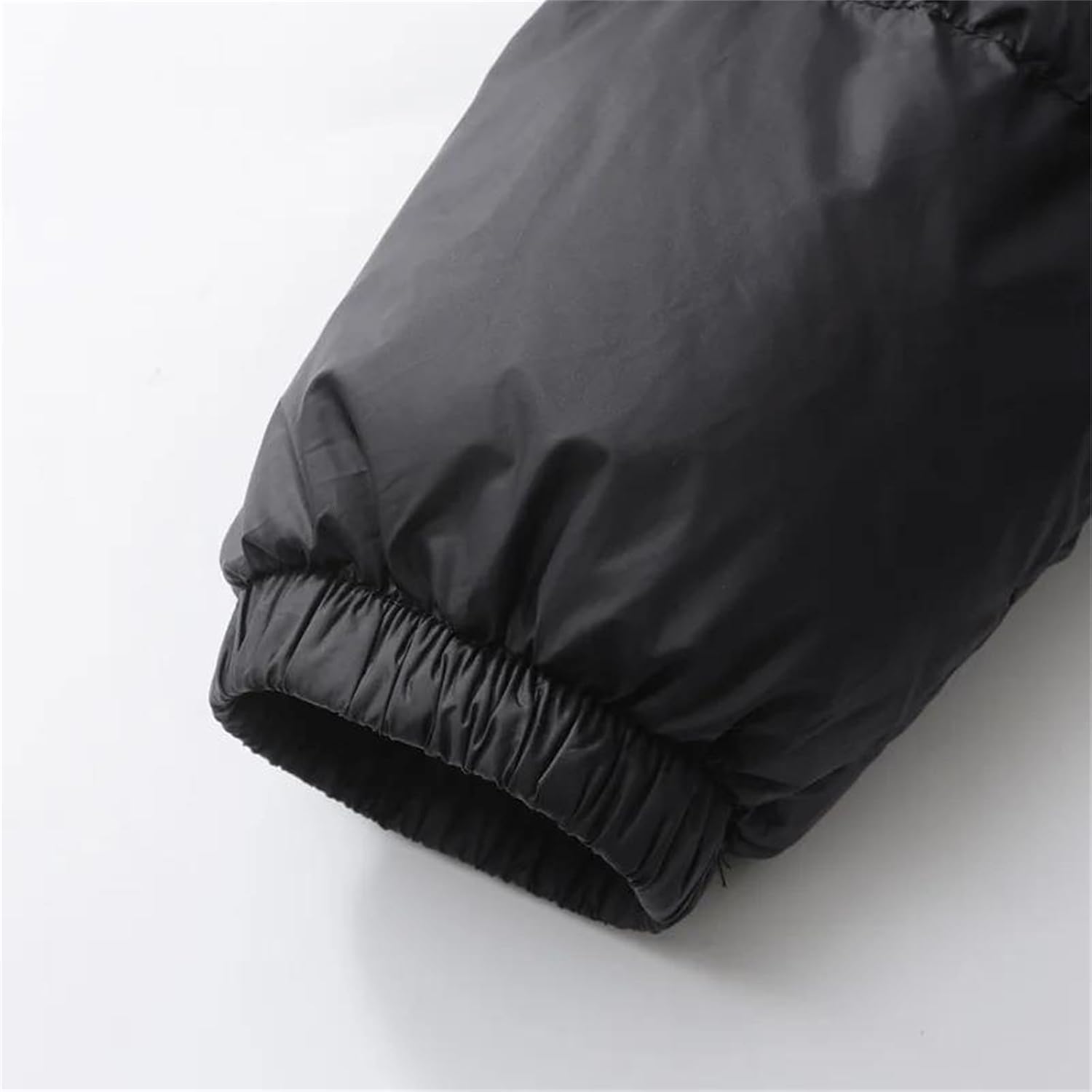 Women’S Winter Cropped Puffer Jacket Black Long Sleeve Thick Hooded Warm Parkas Padded Down Coats