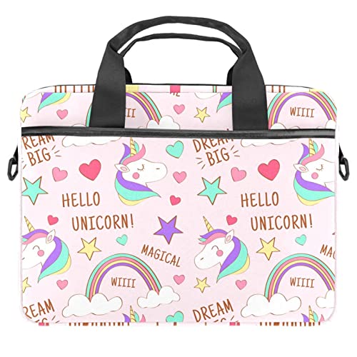 Sacoche à bandoulière pour ordinateur de l'école au bureau avec le motif licorne