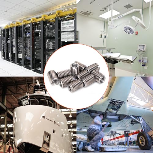 Gewindeeinsatz M12 auf M8, Gewindeadapter x 1,75 Außengewinde Reduziermutter M8 1,25 Innengewinde Einsätze Edelstahl Reparaturhülse Reduzierstück Konversion Muttern Werkzeug 18mm Länge 10 Stuck