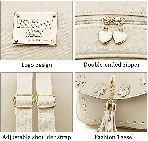 Image of floki Fashion Girls 3-PCS Fashion Cute Mini Leather Backpack sling & pouch set for Women