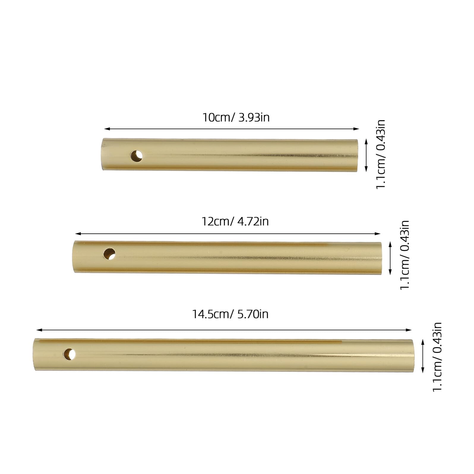 Kisangel Kit Fai da Te Campanelli Eolici 12 Pezzi Tubi in Alluminio Dorato per Decorazioni Giardino e Interno, Accessori Carillon a Vento Artistici per Progetti Sospesi e Cortile
