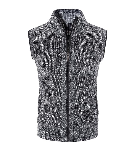 Men's Knitted Sweater Vest Slim Fit Sleeveless Sweaters Waistcoat Classic Business Knitwear Jumpers Gilet Sports Tops3