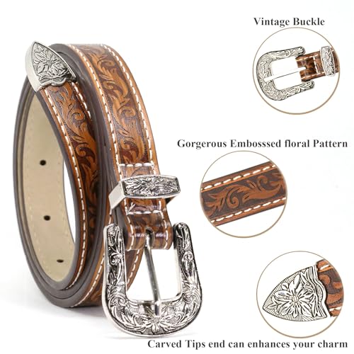 Western Fashion Cowgirl Cowboy belts for Girls Women Boys Jeans Pants Dresses3