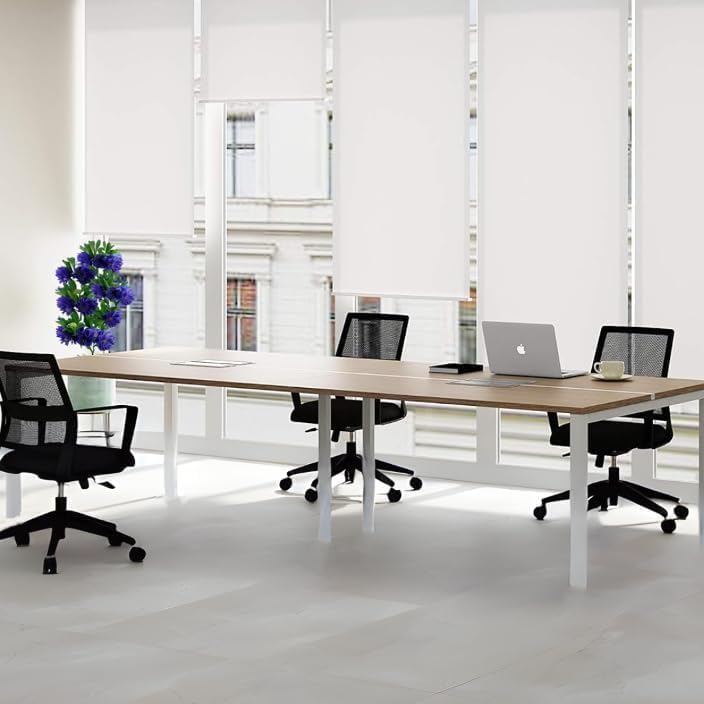 Four Person Desk I 240 CM I Office Table I Workstation I Four People Office Table I Computer, Laptop Table for Office I Persian Walnut I DIY