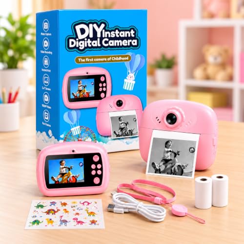 Greento Farms Store Greento Farms Kids Instant Print Camera Multicolor - Image 2
